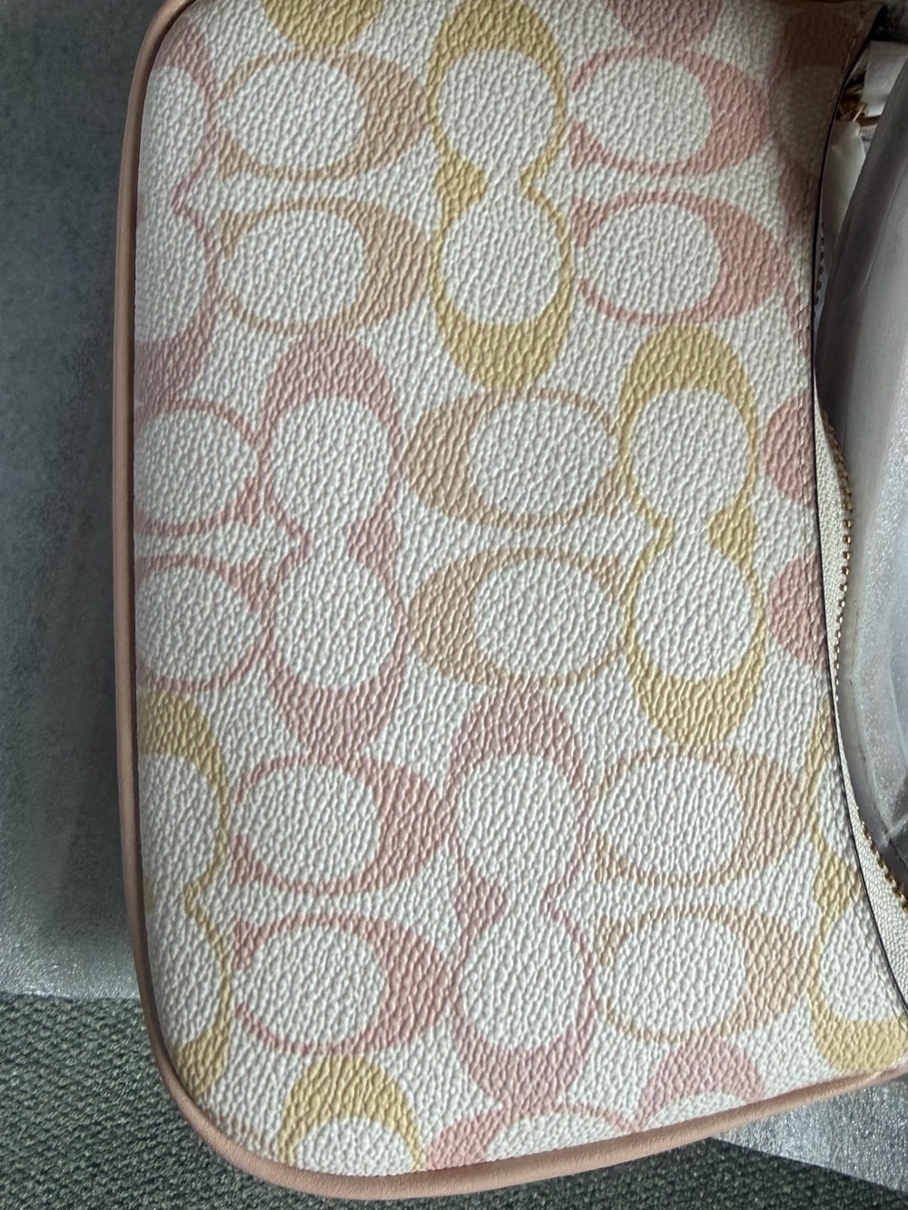Coach Signature Pastel mini Teri Pink & Cream Shoulder Bag - Picture 6 of 10